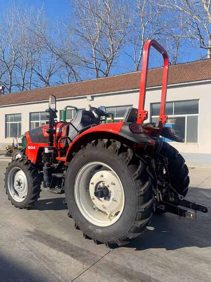 90HP 4*4 agrícola /fazenda/jardim/trator agrícola/colheitadeira de arroz/arado para preço barato
